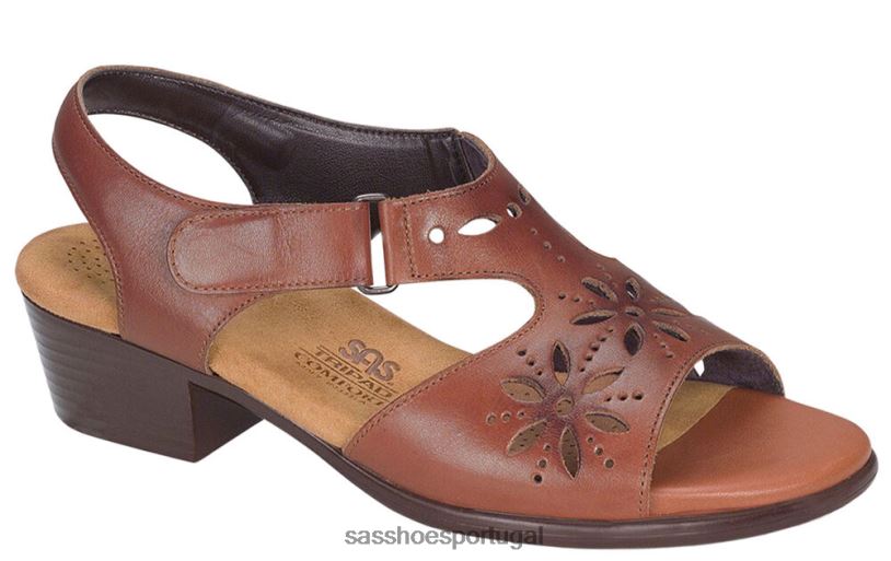 pt SAS mulheres versátil sandália de salto sunburst castanha 6L668105