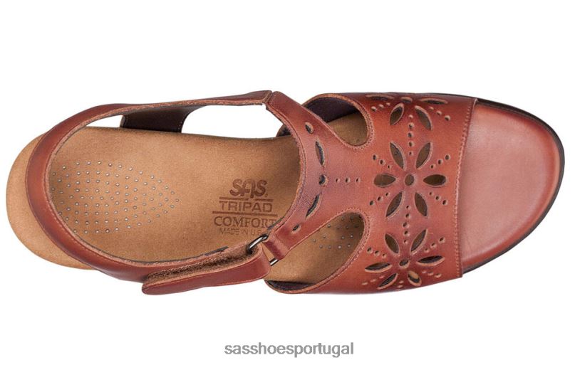 pt SAS mulheres versátil sandália de salto sunburst castanha 6L668105