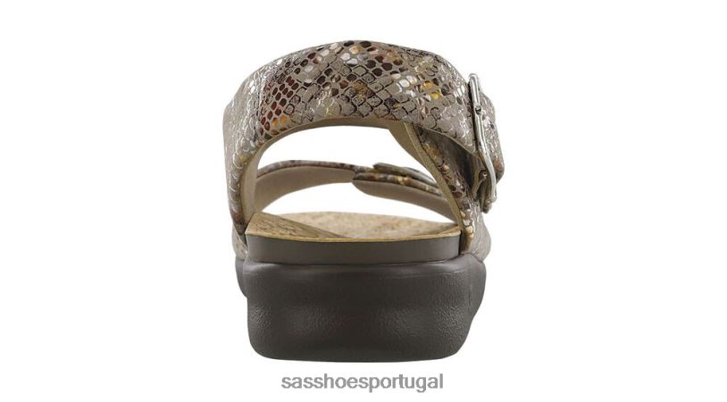 pt SAS mulheres versátil sandália de tiras de calcanhar relaxado multisnake taupe 6L668117