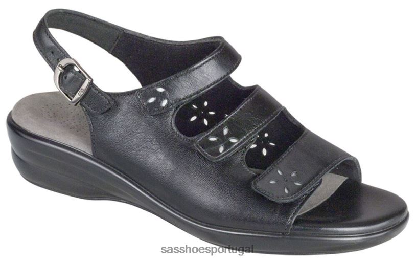 pt SAS mulheres versátil sandália quatro slingback preto 6L668130