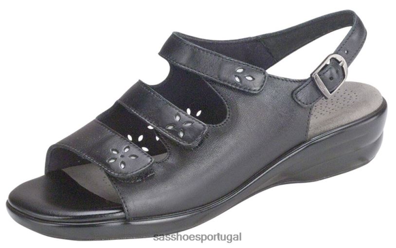 pt SAS mulheres versátil sandália quatro slingback preto 6L668130