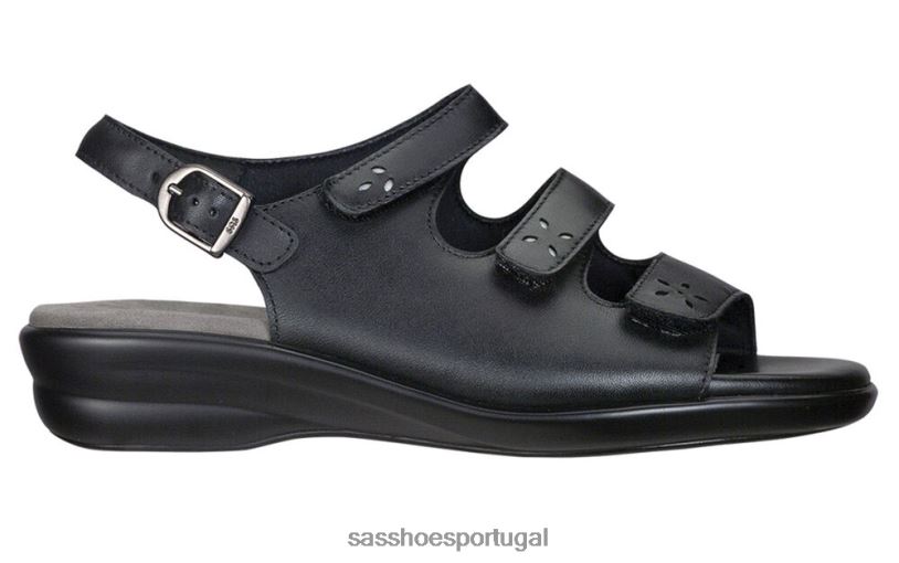 pt SAS mulheres versátil sandália quatro slingback preto 6L668130