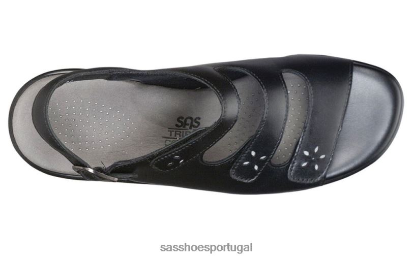 pt SAS mulheres versátil sandália quatro slingback preto 6L668130