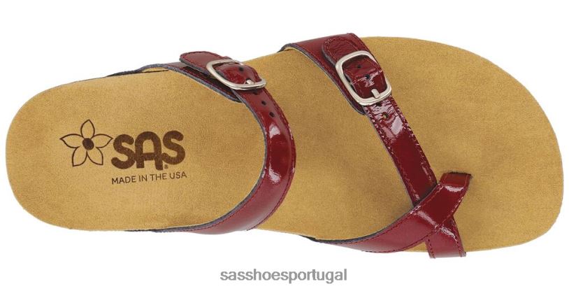 pt SAS mulheres versátil sandália shelly toe loop slide batom 6L668135