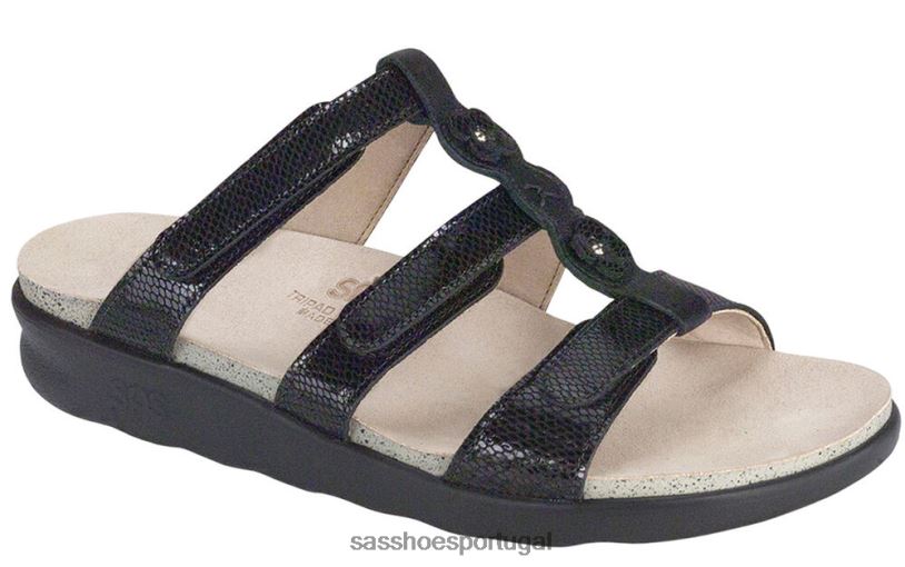 pt SAS mulheres versátil sandália slide nápoles cobra Negra 6L668131 – Clique na imagem para fechar