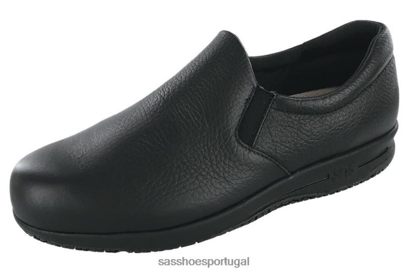 pt SAS mulheres à moda mocassim antiderrapante patriota preto 6L668410