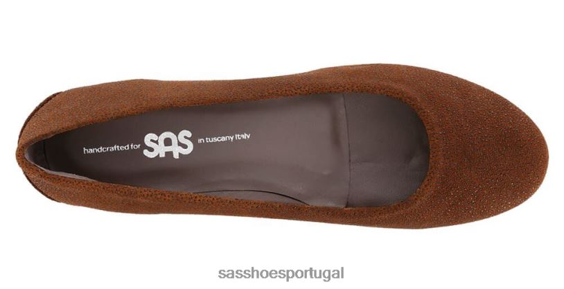 pt SAS mulheres inspirado mocassim rendado marrom escuro 6L668382