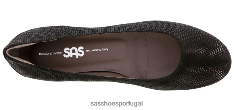 pt SAS mulheres inspirado mocassim rendado ônix 6L668387