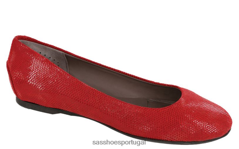 pt SAS mulheres inspirado mocassim rendado rouge 6L668381