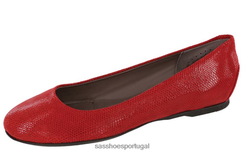 pt SAS mulheres inspirado mocassim rendado rouge 6L668381