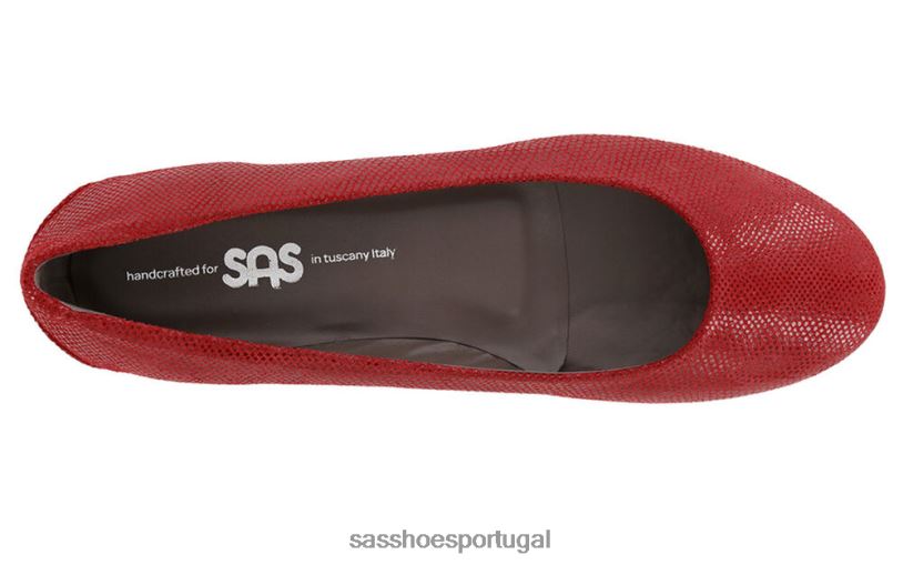 pt SAS mulheres inspirado mocassim rendado rouge 6L668381