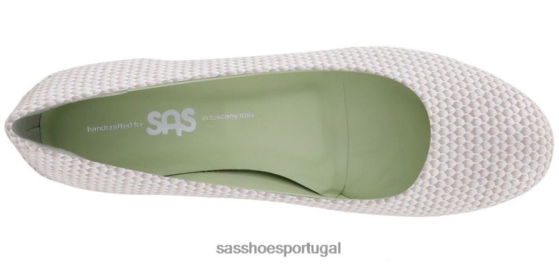 pt SAS mulheres inspirado mocassim rendado vieira bege 6L668384