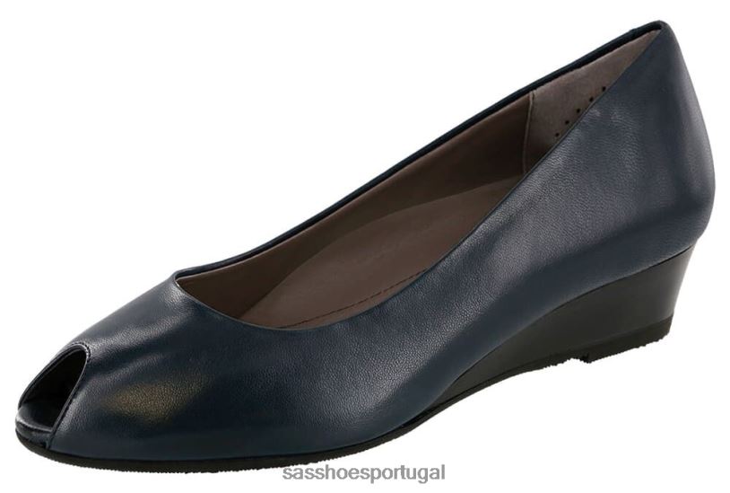 pt SAS mulheres inspirado peep toe escarlate marinha 6L668373