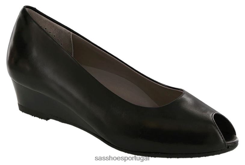 pt SAS mulheres inspirado peep toe escarlate preto 6L668345