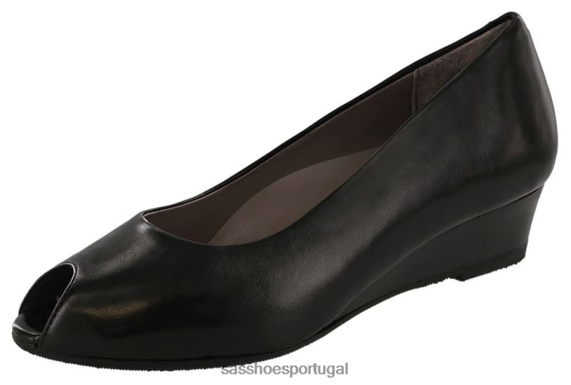 pt SAS mulheres inspirado peep toe escarlate preto 6L668345