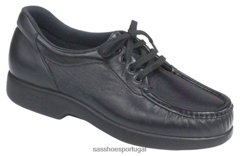 pt SAS mulheres inspirado tomar tempo mocassim de renda preto 6L668270