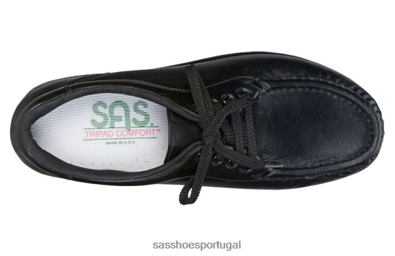 pt SAS mulheres inspirado tomar tempo mocassim de renda preto 6L668270