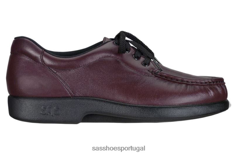 pt SAS mulheres inspirado tomar tempo mocassim de renda vinho antigo 6L668271