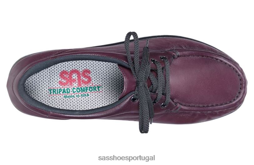 pt SAS mulheres inspirado tomar tempo mocassim de renda vinho antigo 6L668271