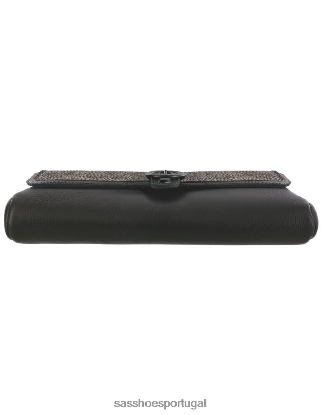 pt SAS unissex inspirado bolsa clutch seight chital preto 6L668549